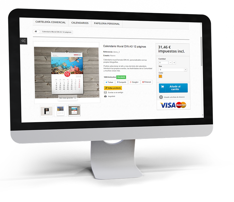 Comercio electrónico servicios de impresión